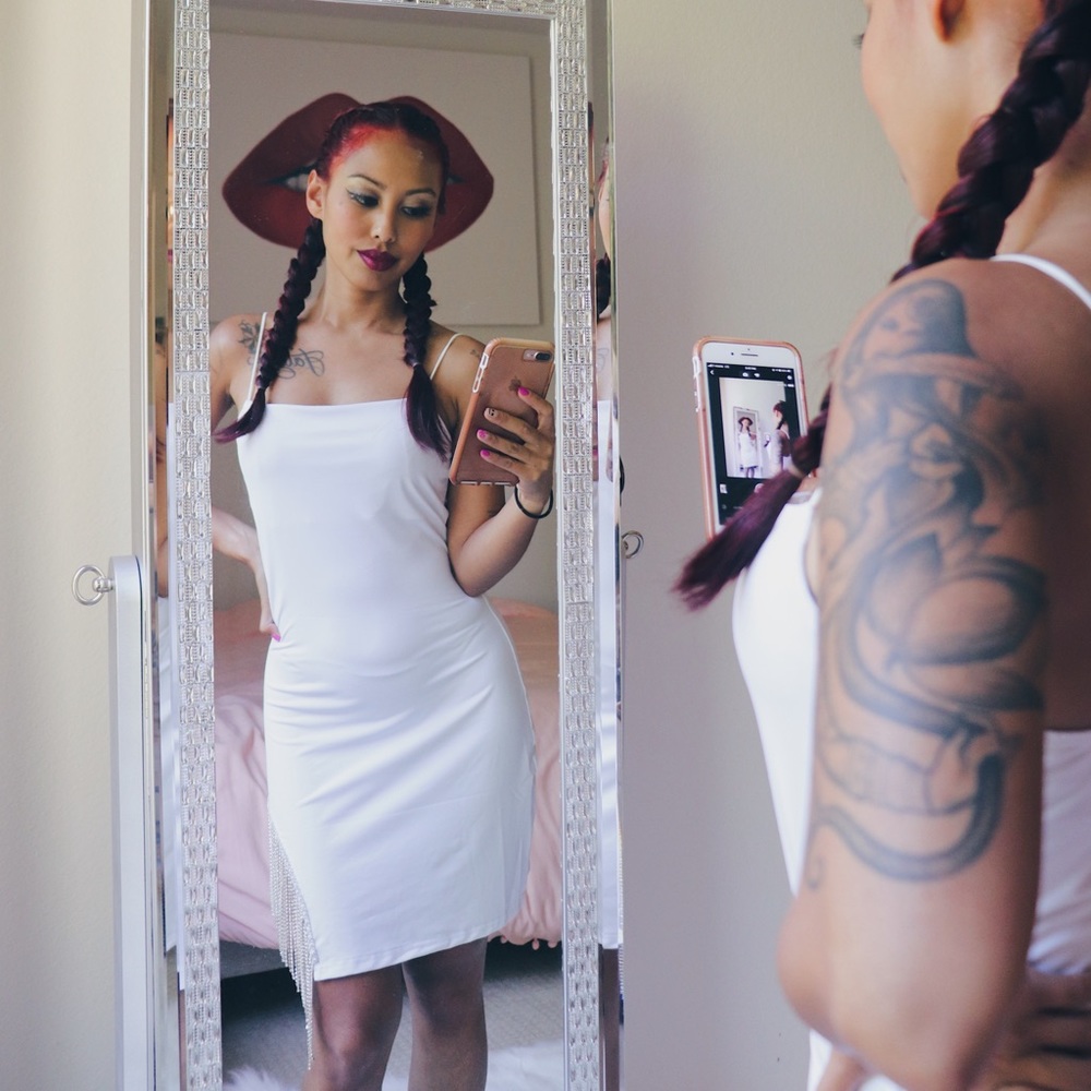 NEW White Dress with Tassel Detail - Picture 3 of 15